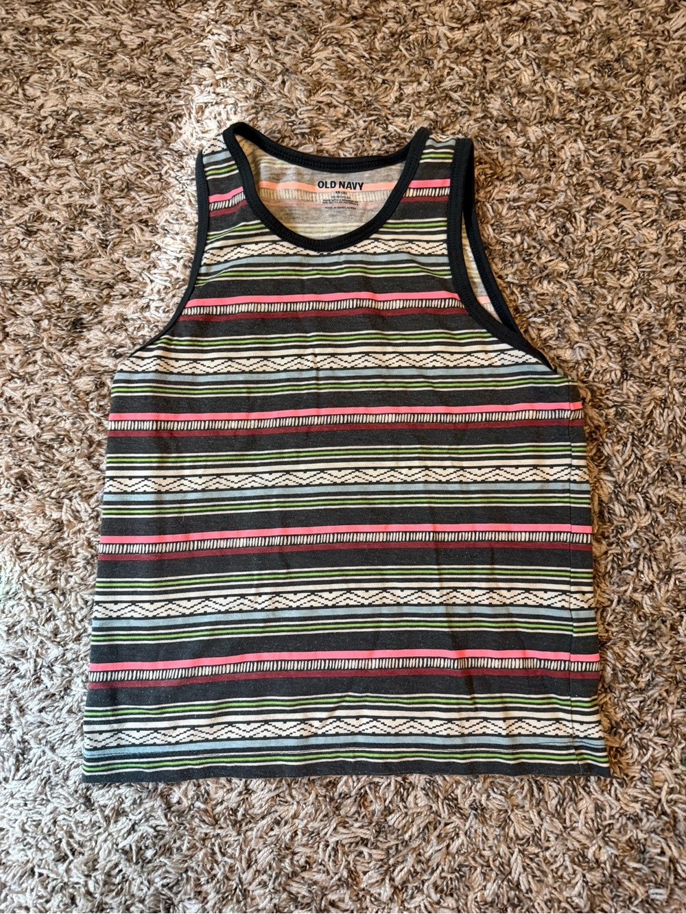 Boys Striped Pattern Tank Top size XS (5/5T)